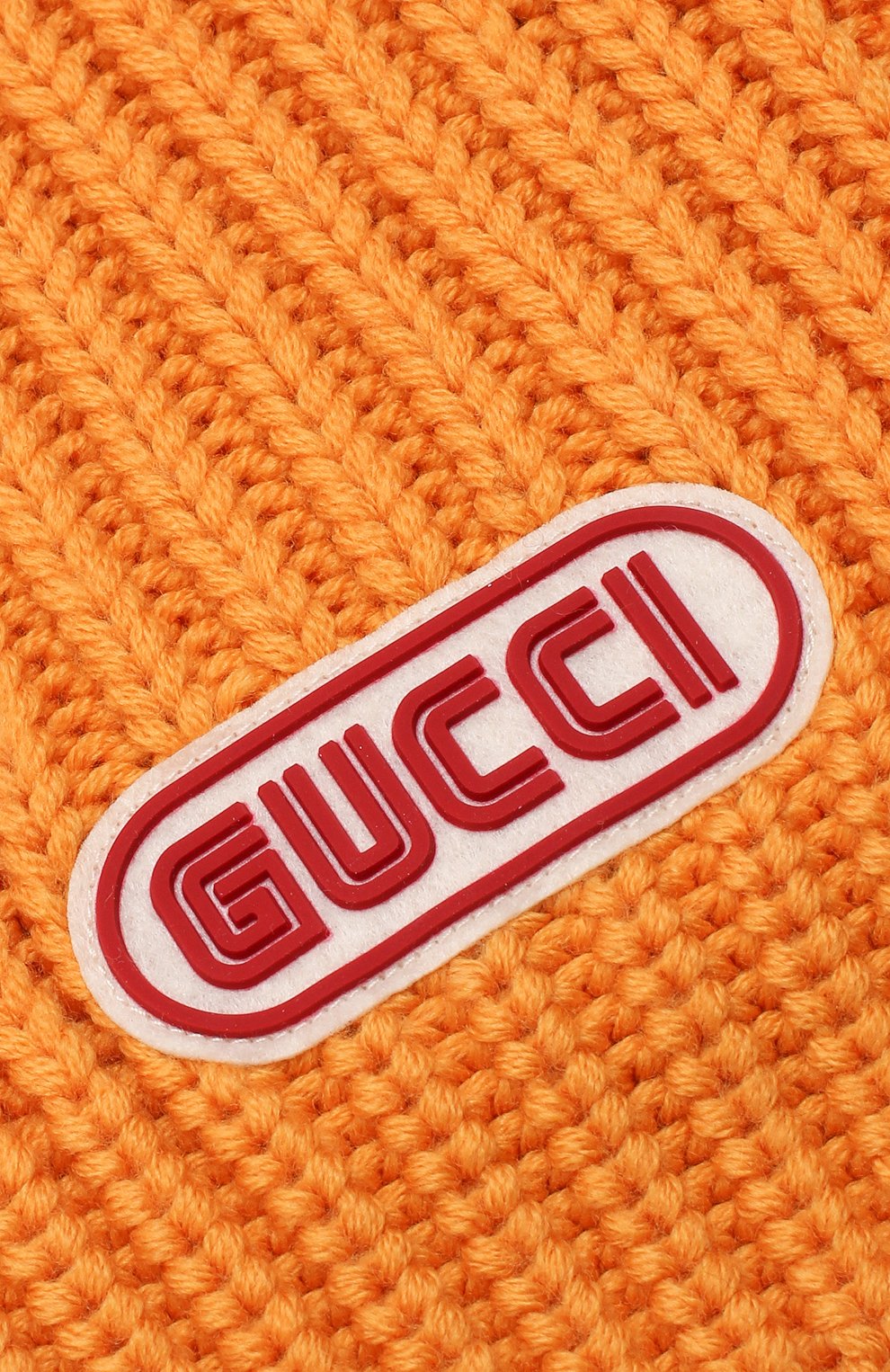 Шерстяная шапка фактурной вязки с логотипом бренда GUCCI, арт. 519750/4G206, фото 3