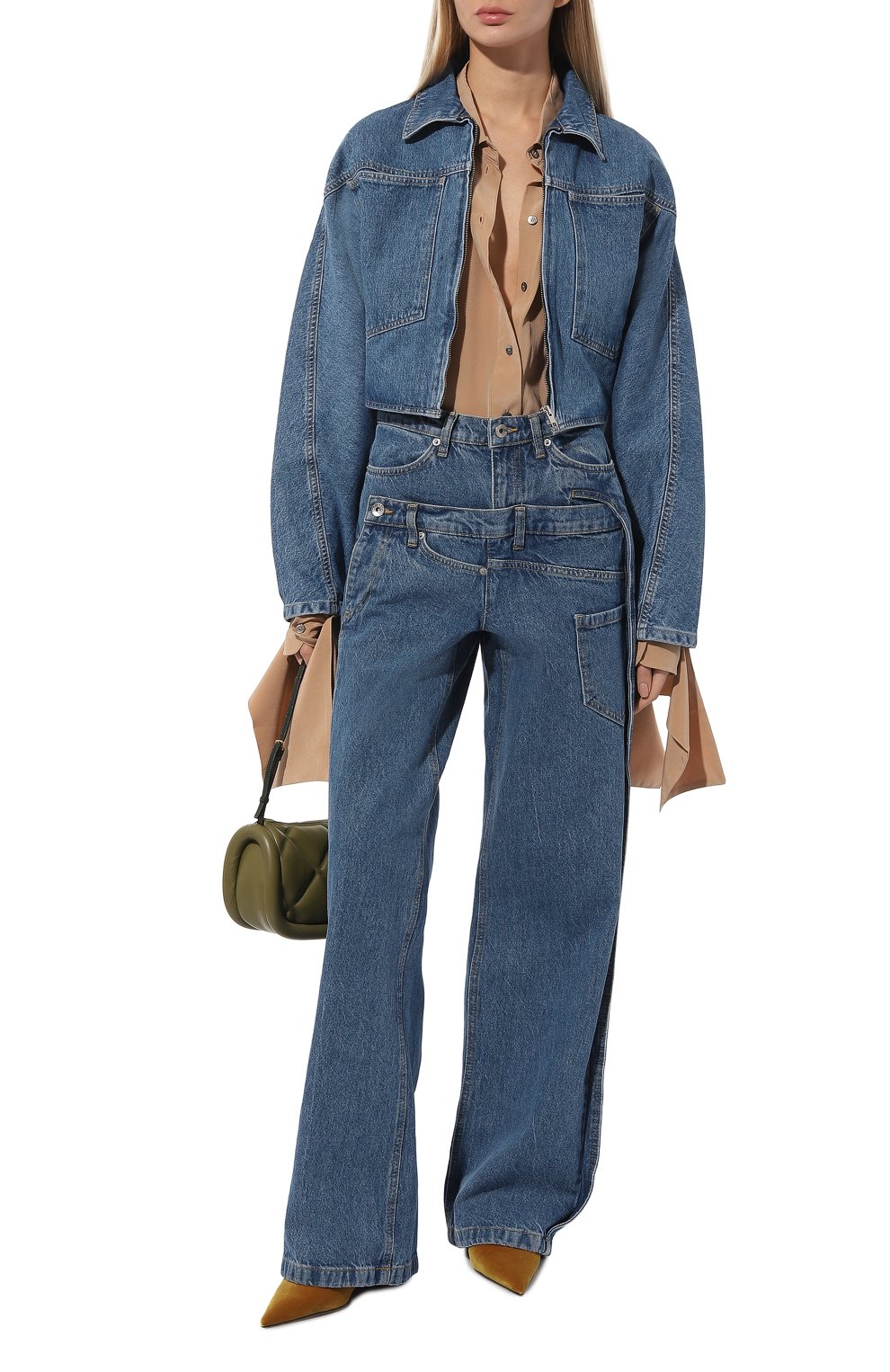 Джинсовая куртка YUZEFI голубого цвета по цене 48000 руб., арт. YUZPF23-RW-JK02-15, фото 2 Джинсовая куртка YUZEFI, арт. YUZPF23-RW-JK02-15, фото 2