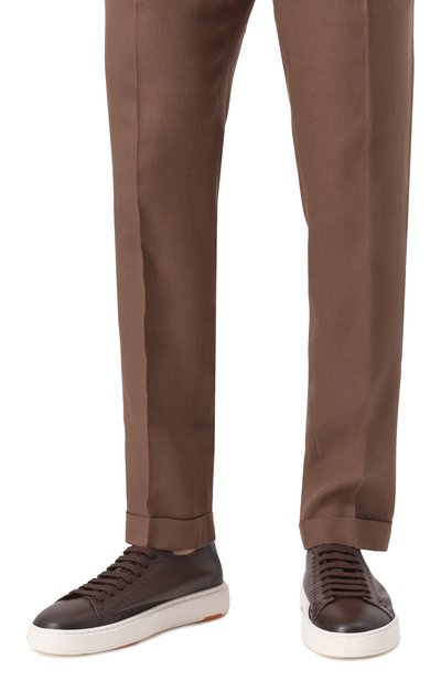 Кожаные кеды cleanic SANTONI, арт. MBCG22065BARTAFB, фото 3