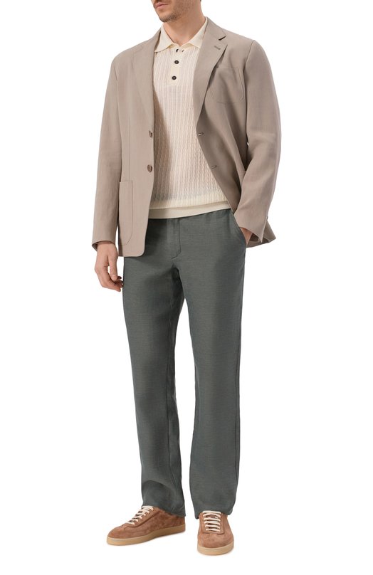 Брюки изо льна и шелка MVST M26.CSM.T405/TXAVI Зелёный  M26.CSM.T405/TXAVI Фото 2