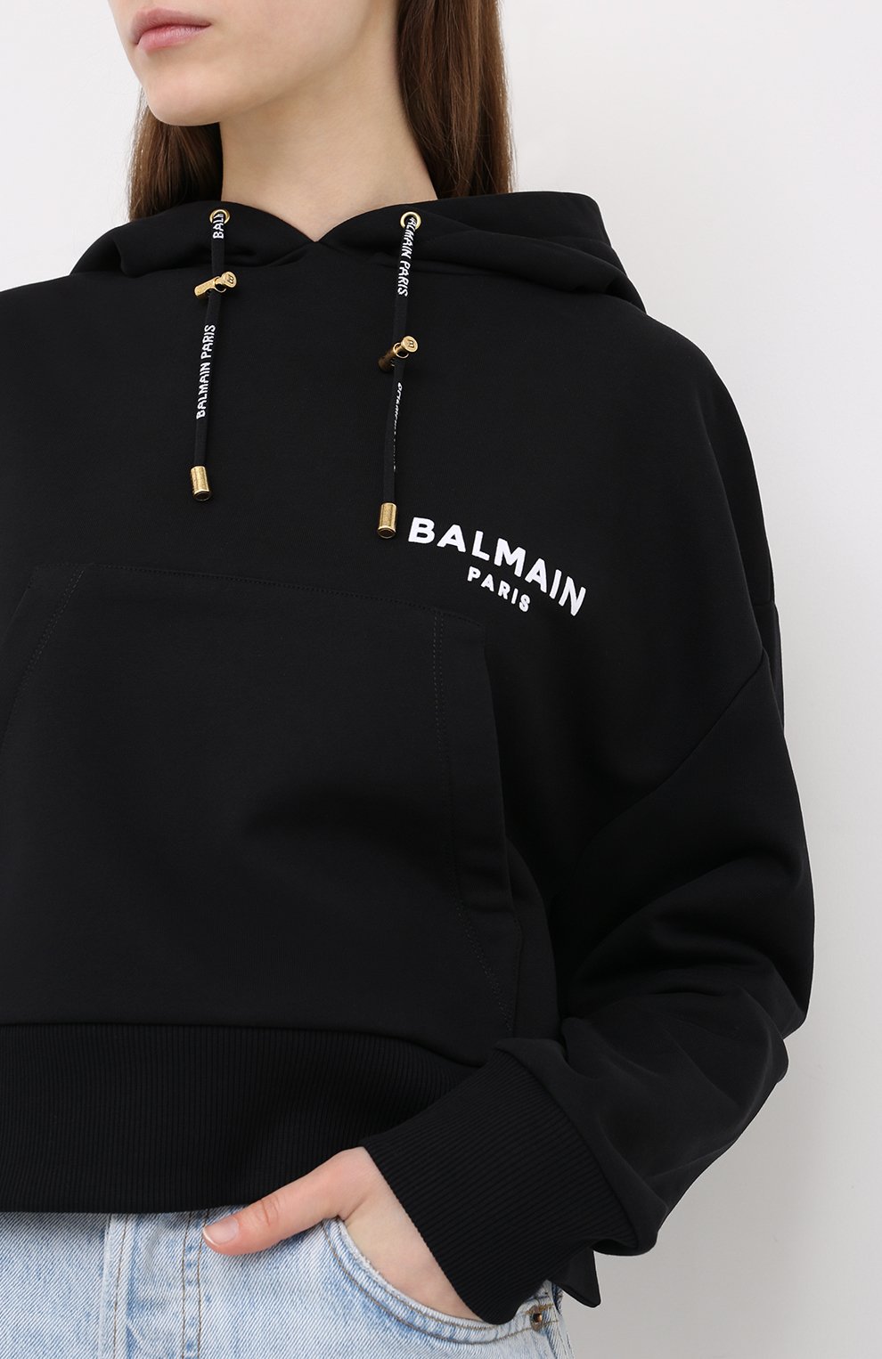 Хлопковое худи BALMAIN, арт. UF13792/I383, фото 3