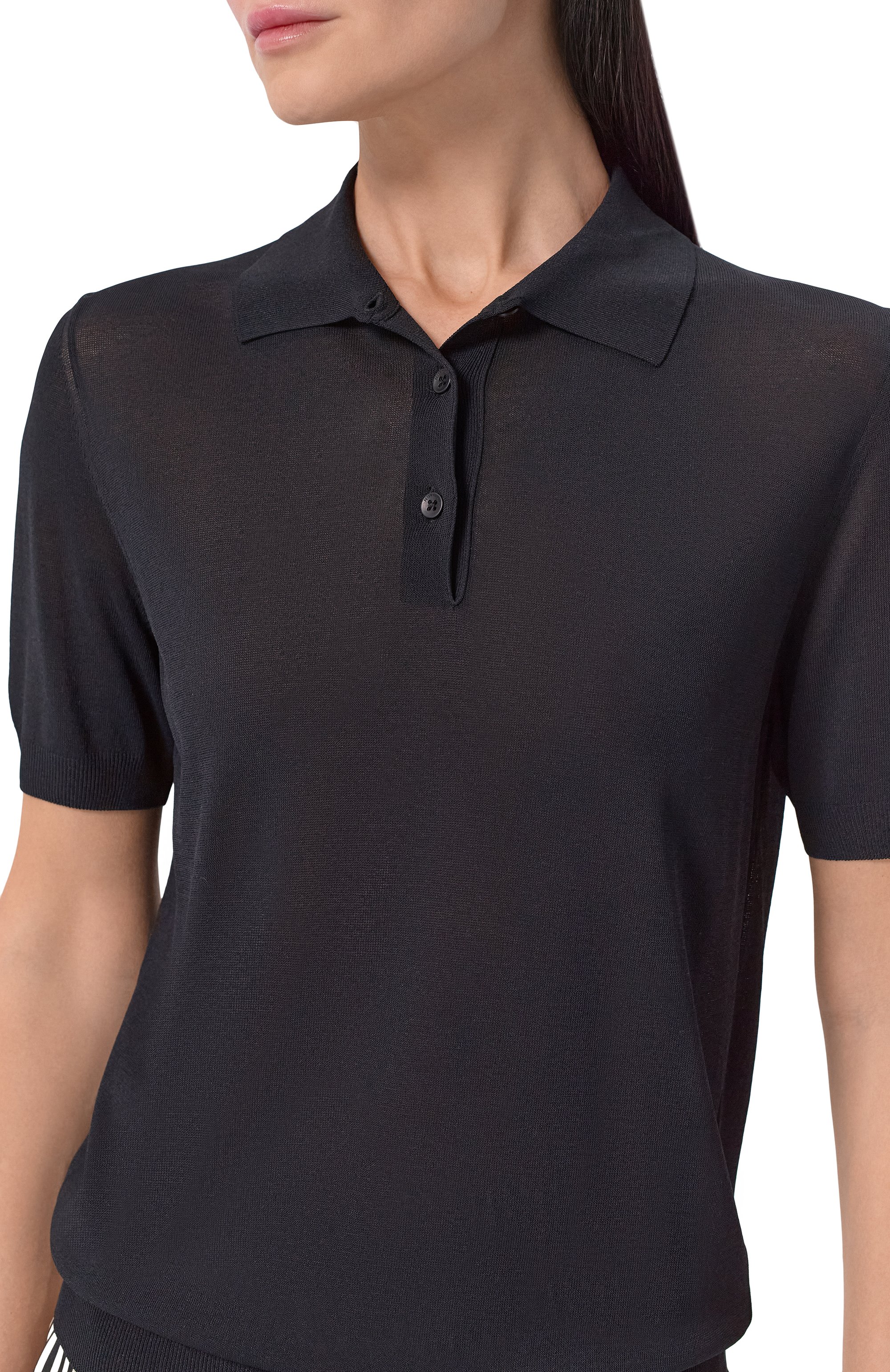 Поло из вискозы PETAR PETROV, арт. S26K2, фото 5