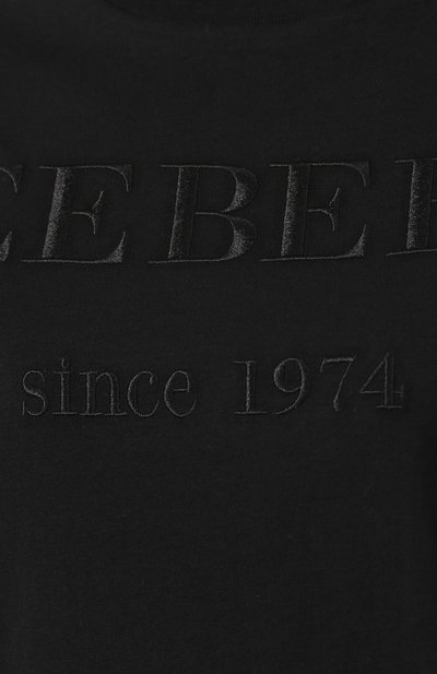 Хлопковая футболка ICEBERG черного цвета по цене 9950 руб., арт. 19I I2P0/F09A/6331, фото 5 Хлопковая футболка ICEBERG, арт. 19I I2P0/F09A/6331, фото 5