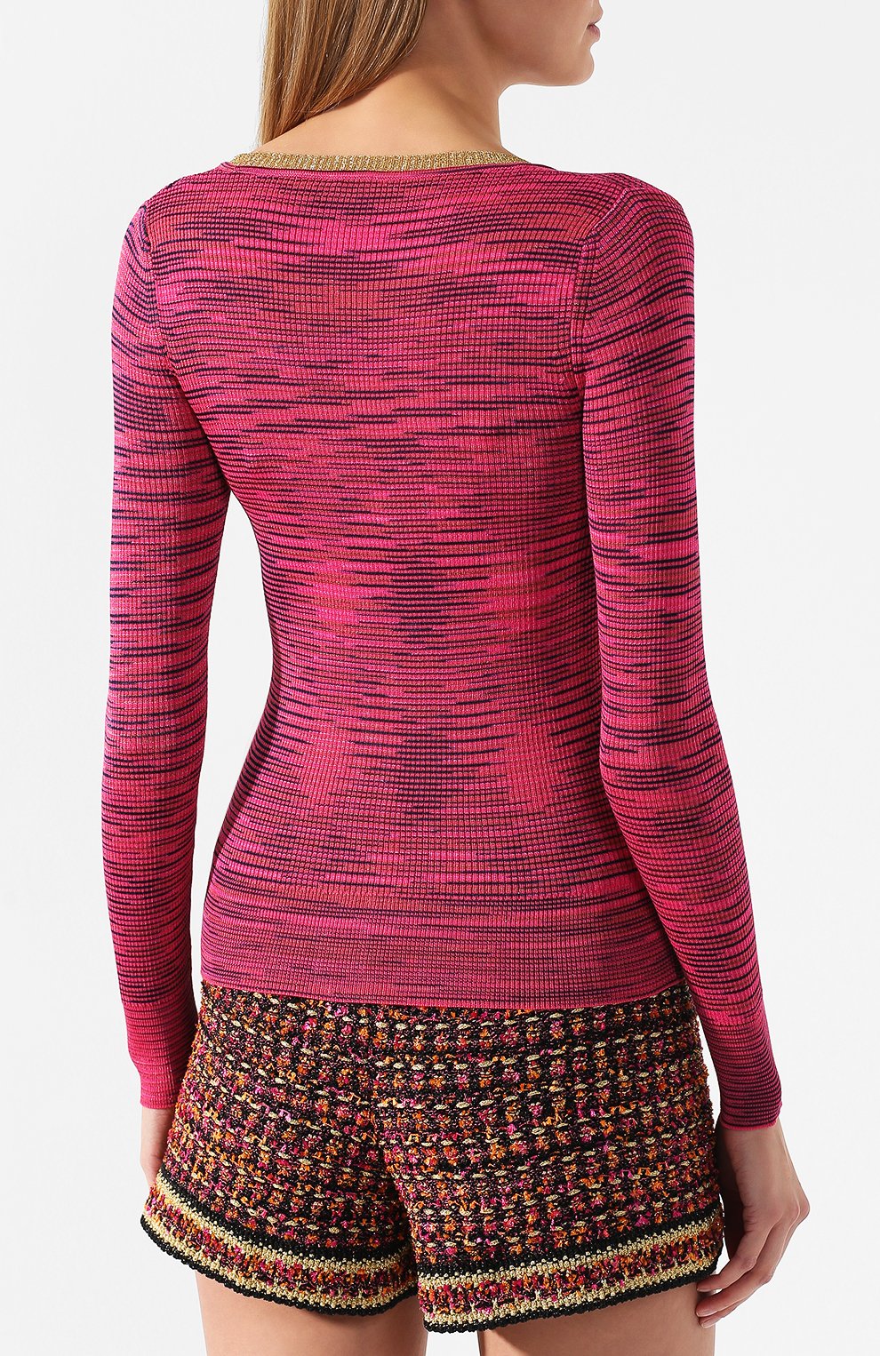 Кардиган из смеси хлопка и вискозы M MISSONI фуксия цвета по цене 25850 руб., арт. 2DM00007/2K0006, фото 4 Кардиган из смеси хлопка и вискозы M MISSONI, арт. 2DM00007/2K0006, фото 4