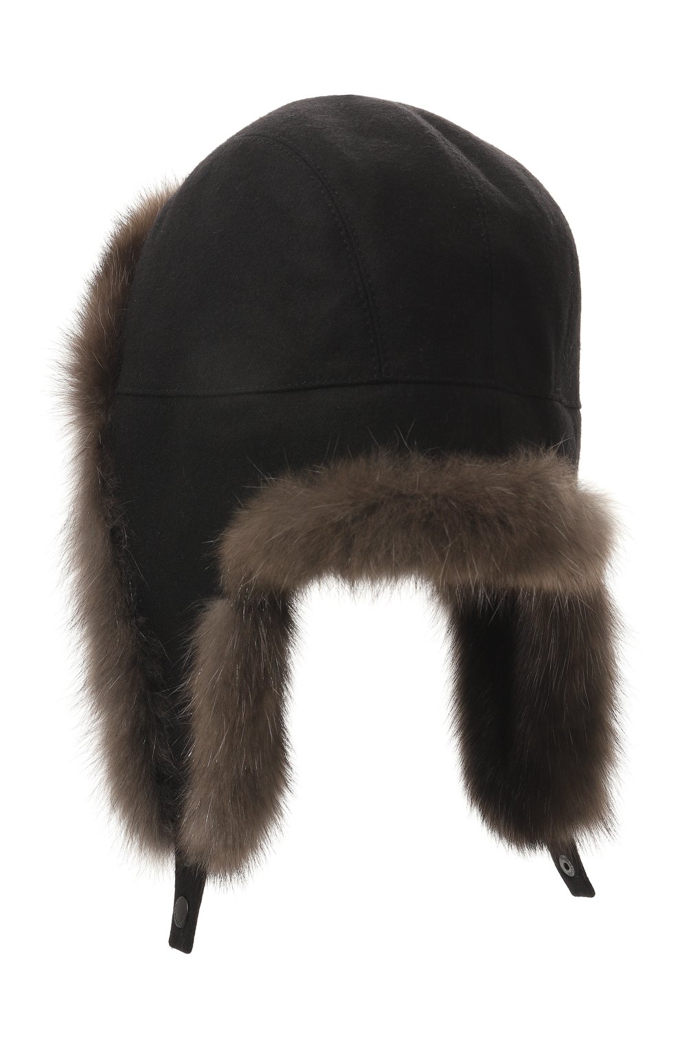 Кашемировая шапка-ушанка с мехом соболя VICTORIA KUSENKOVA, арт. 339103504159, фото 2