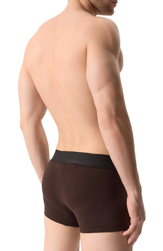 Хлопковые боксеры Dolce & Gabbana M4F34J/0NP20 Коричневый  M4F34J/0NP20 Фото 3