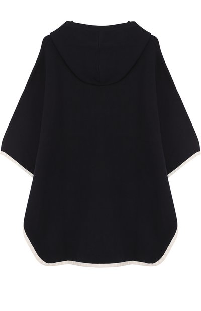 Хлопковое пончо с капюшоном CHLOÉ синего цвета по цене 20500 руб., арт. C16316/14A, фото 2 Хлопковое пончо с капюшоном CHLOÉ, арт. C16316/14A, фото 2