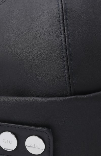 Кожаная шапка ZILLI темно-синего цвета по цене 51500 руб., арт. CAP011M1984V00000, фото 3 Кожаная шапка ZILLI, арт. CAP011M1984V00000, фото 3
