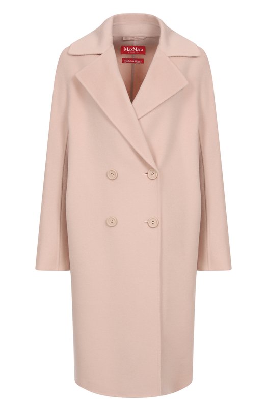 Пальто из кашемира и шерсти Max Mara Studio LICENZA Розовый LICENZA