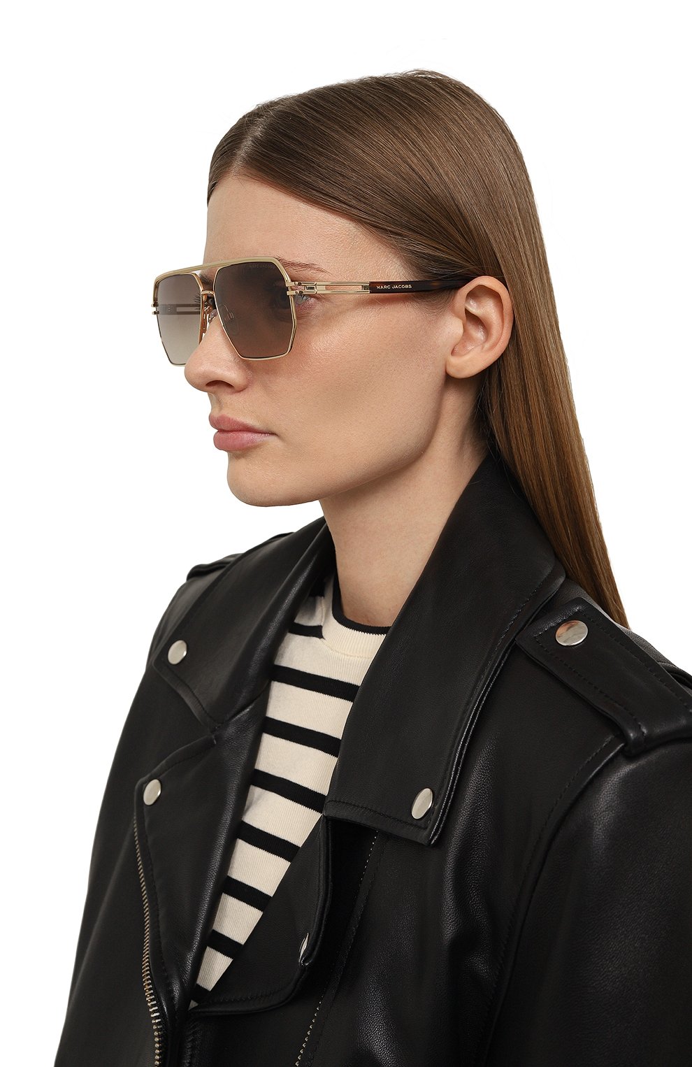 Солнцезащитные очки MARC JACOBS (THE) коричневого цвета по цене 26400 руб., арт. MARC 584 J5G, фото 2 Солнцезащитные очки MARC JACOBS (THE), арт. MARC 584 J5G, фото 2