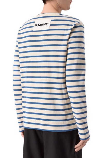 Хлопковый лонгслив JIL SANDER кремового цвета по цене 64300 руб., арт. J47NH0002/J46497, фото 4 Хлопковый лонгслив JIL SANDER, арт. J47NH0002/J46497, фото 4