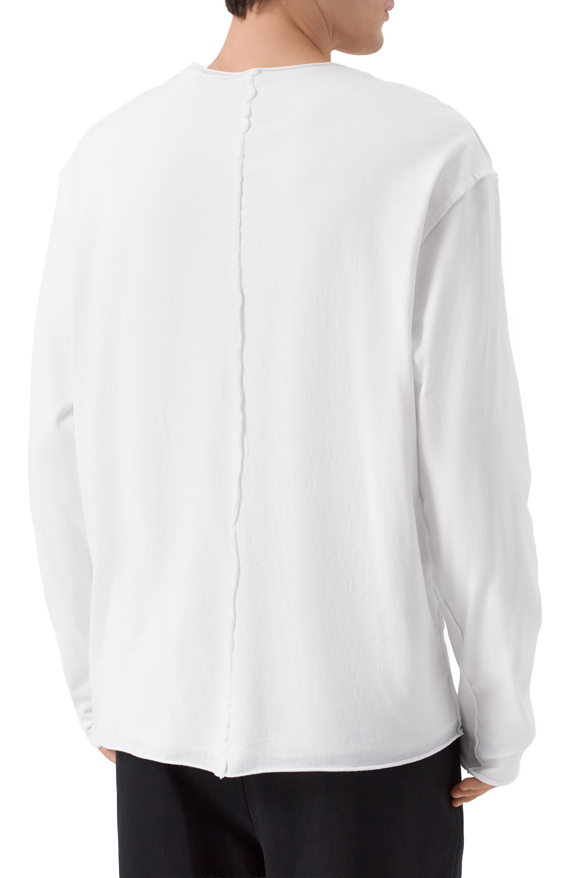 Хлопковый лонгслив ATTACHMENT белого цвета по цене 36700 руб., арт. AJ52-091, фото 4 Хлопковый лонгслив ATTACHMENT, арт. AJ52-091, фото 4