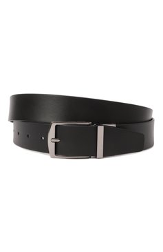 Мужской двусторонний ремень GIORGIO ARMANI черного цвета, арт. GM001158/AF14801 | Фото 4 (Материал: Натуральная кожа; Материал сплава: Проставлено; Нос: Не проставлено; Случай: Повседневный)