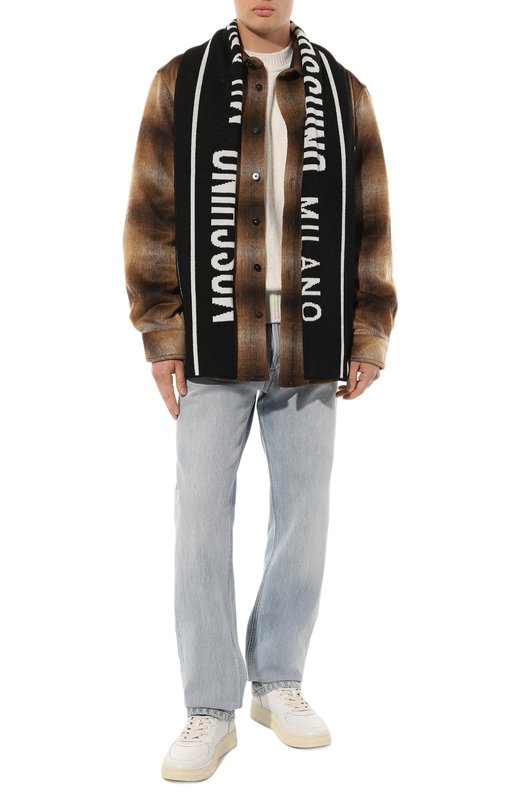 Шарф Moschino 50199/M5634 Чёрно-белый  50199/M5634 Фото 2