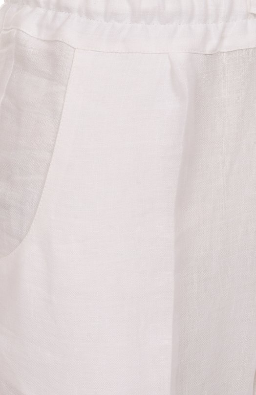 Льняные брюки Kiton D48122K0999E02 Белый  D48122K0999E02 Фото 6
