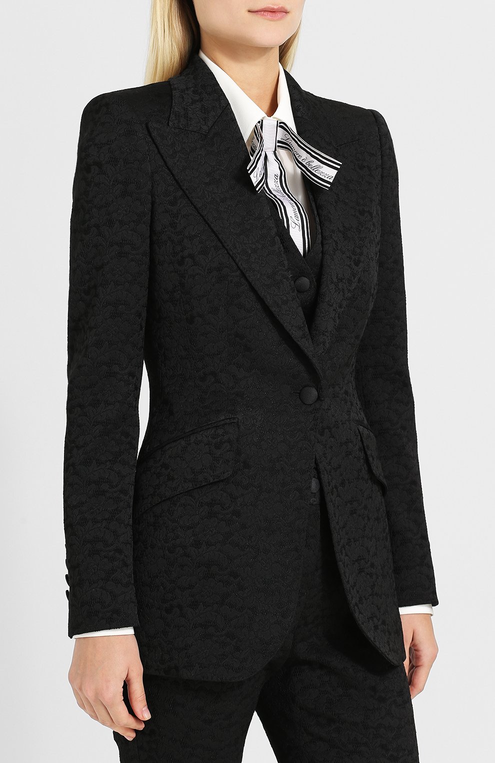 Приталенный жакет на одной пуговице DOLCE & GABBANA, арт. F293PT/FJMTJ, фото 3