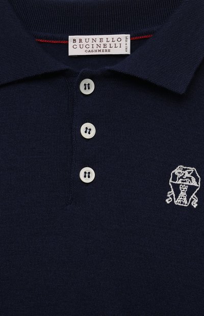 Поло из шерсти и кашемира BRUNELLO CUCINELLI, арт. B24M00105B, фото 3