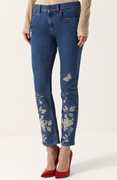 Джинсы прямого кроя с контрастной отделкой GUCCI, арт. 449577/XR653, фото 3