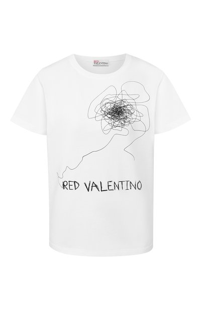 Женская хлопковая футболка REDVALENTINO, арт. TR0MG05A/551