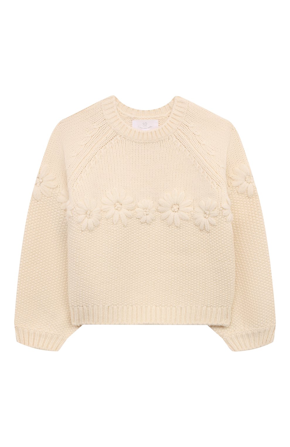 Пуловер C`ERA UNA VOLTA кремового цвета по цене 14900 руб., арт. AW24KN05710, фото 1 Пуловер C`ERA UNA VOLTA, арт. AW24KN05710, фото 1