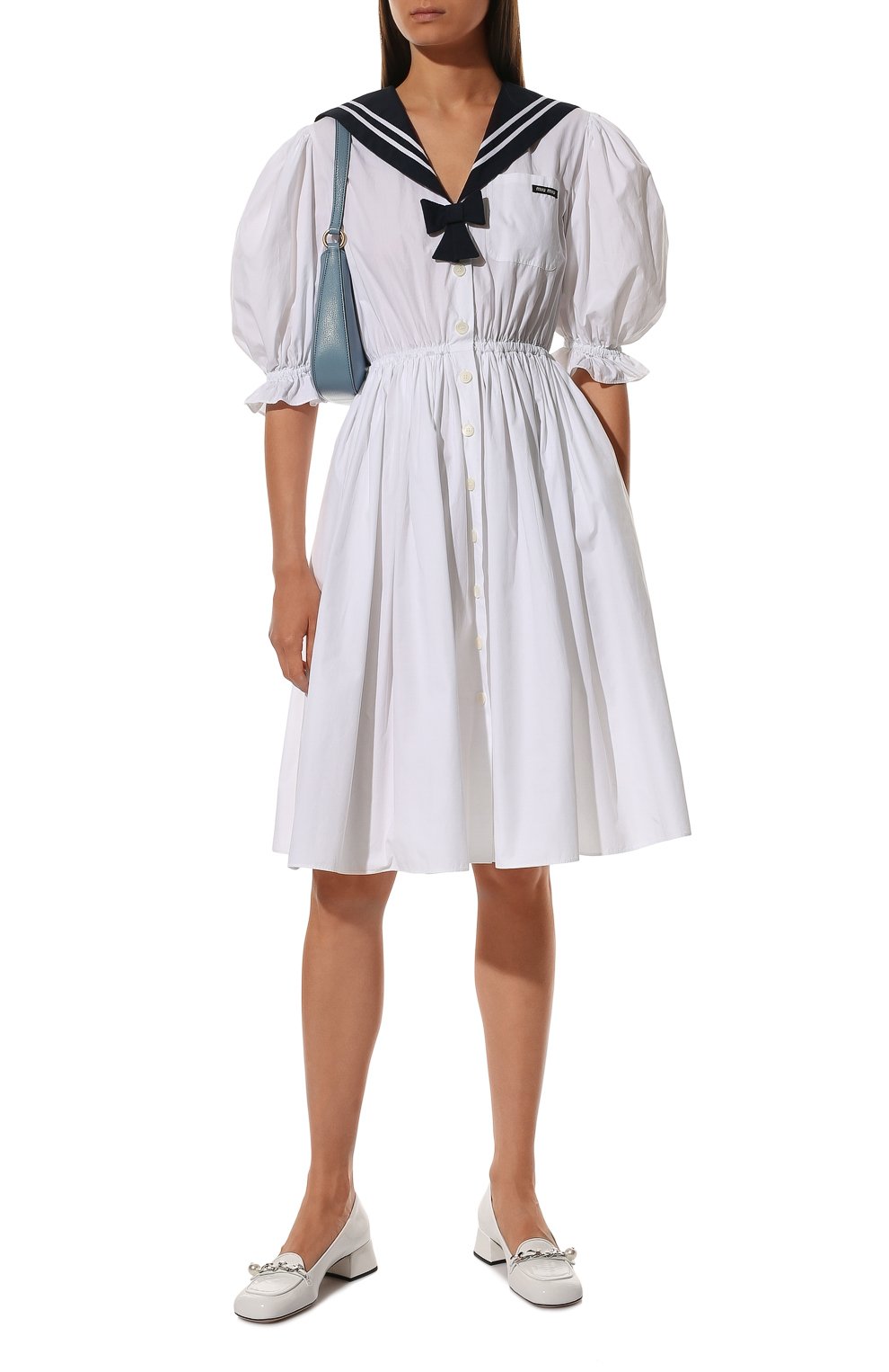 Хлопковое платье MIU MIU, арт. MF4290-819-F0009, фото 2