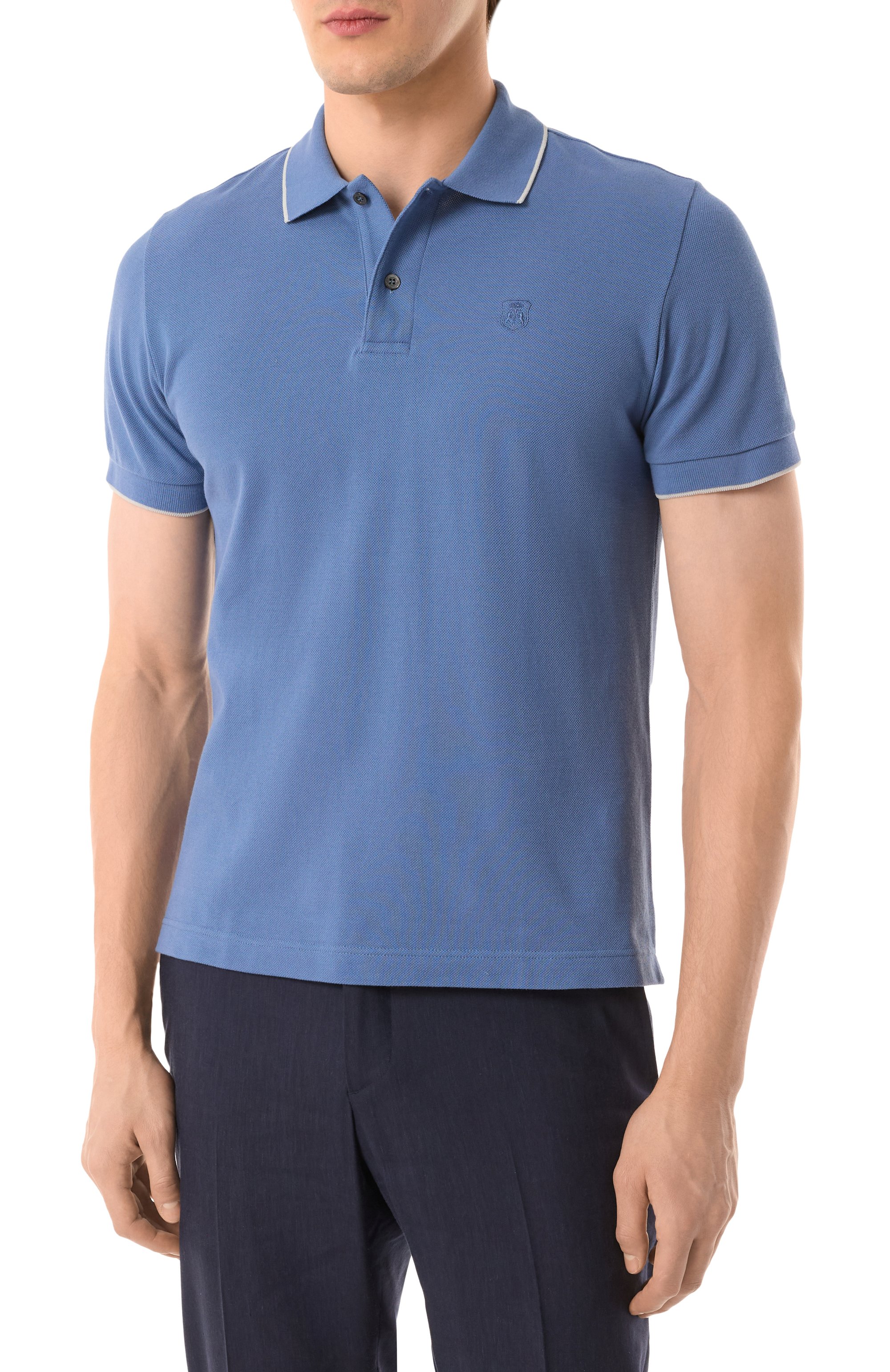 Хлопковое поло CORNELIANI, арт. 25G573-2525043, фото 3