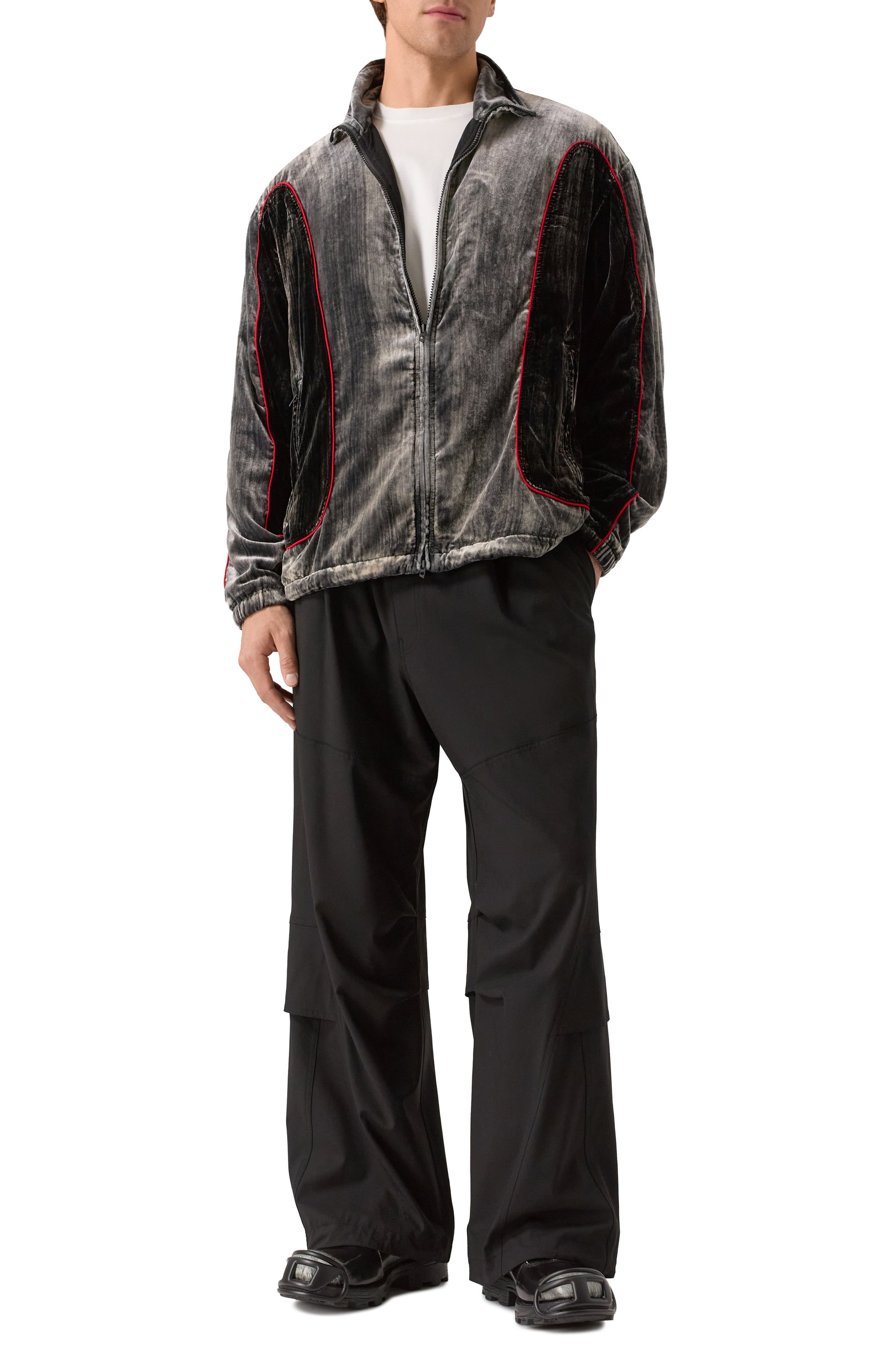 Бархатная толстовка DIESEL, арт. A18462/0AJFR, фото 2