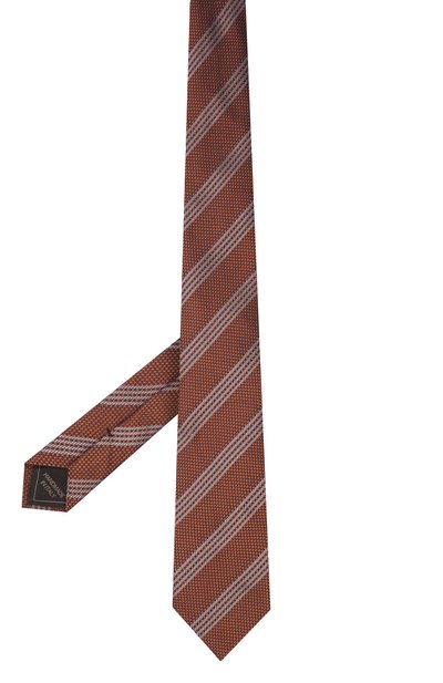 Шелковый галстук BRIONI коричневого цвета по цене 25350 руб., арт. 061D00/P1430, фото 3 Шелковый галстук BRIONI, арт. 061D00/P1430, фото 3