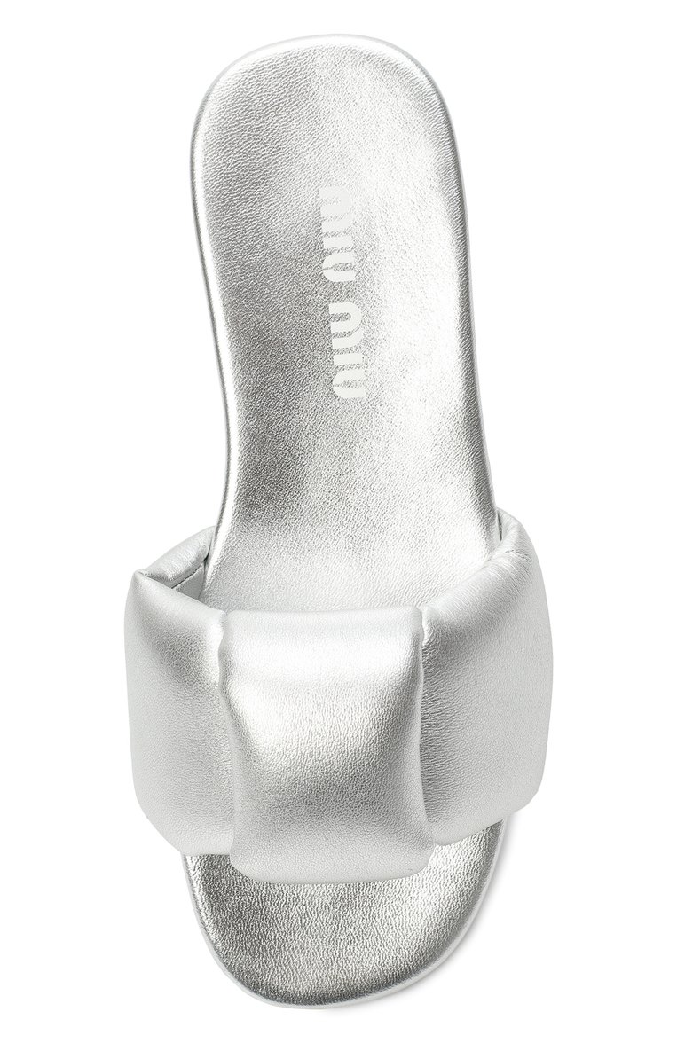 Кожаные шлепанцы MIU MIU, арт. 5XX546-3LAB-F0118, фото 1