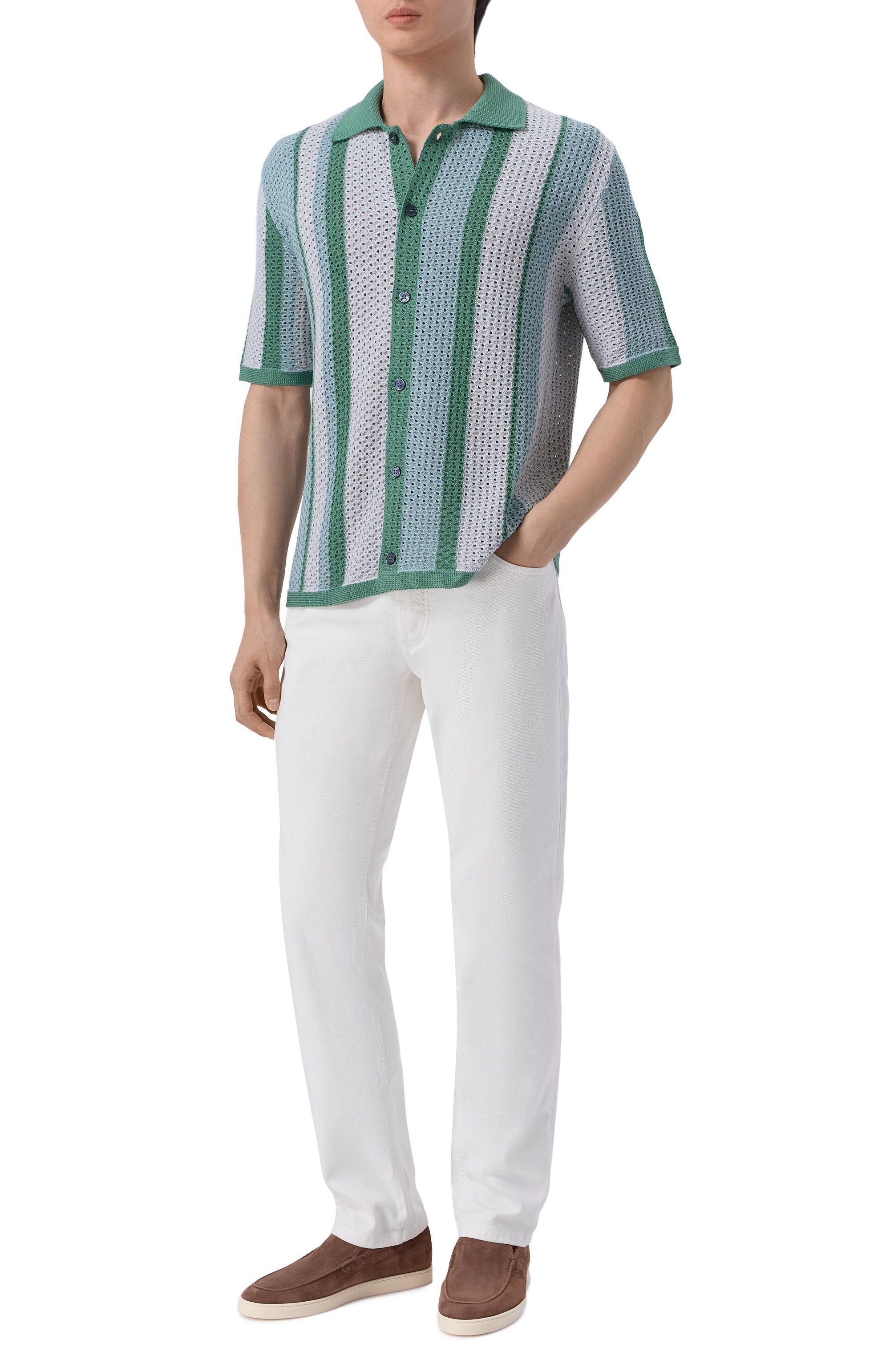 Рубашка из шелка и хлопка MVST, арт. M26.2PM.K144/Y207 KNIT SETA-C0T0NE, фото 2