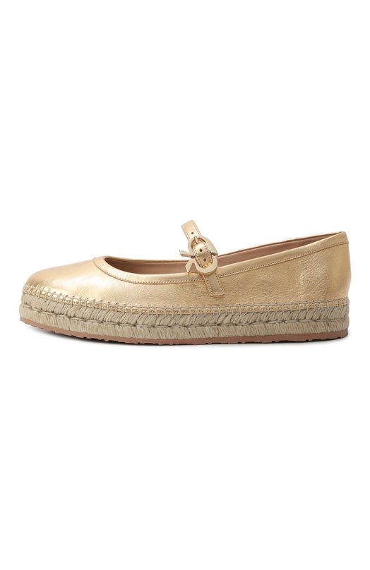 Кожаные эспадрильи Elda Gianvito Rossi G22366.05G0M.NSWMEK0 Золотой  G22366.05G0M.NSWMEK0 Фото 4