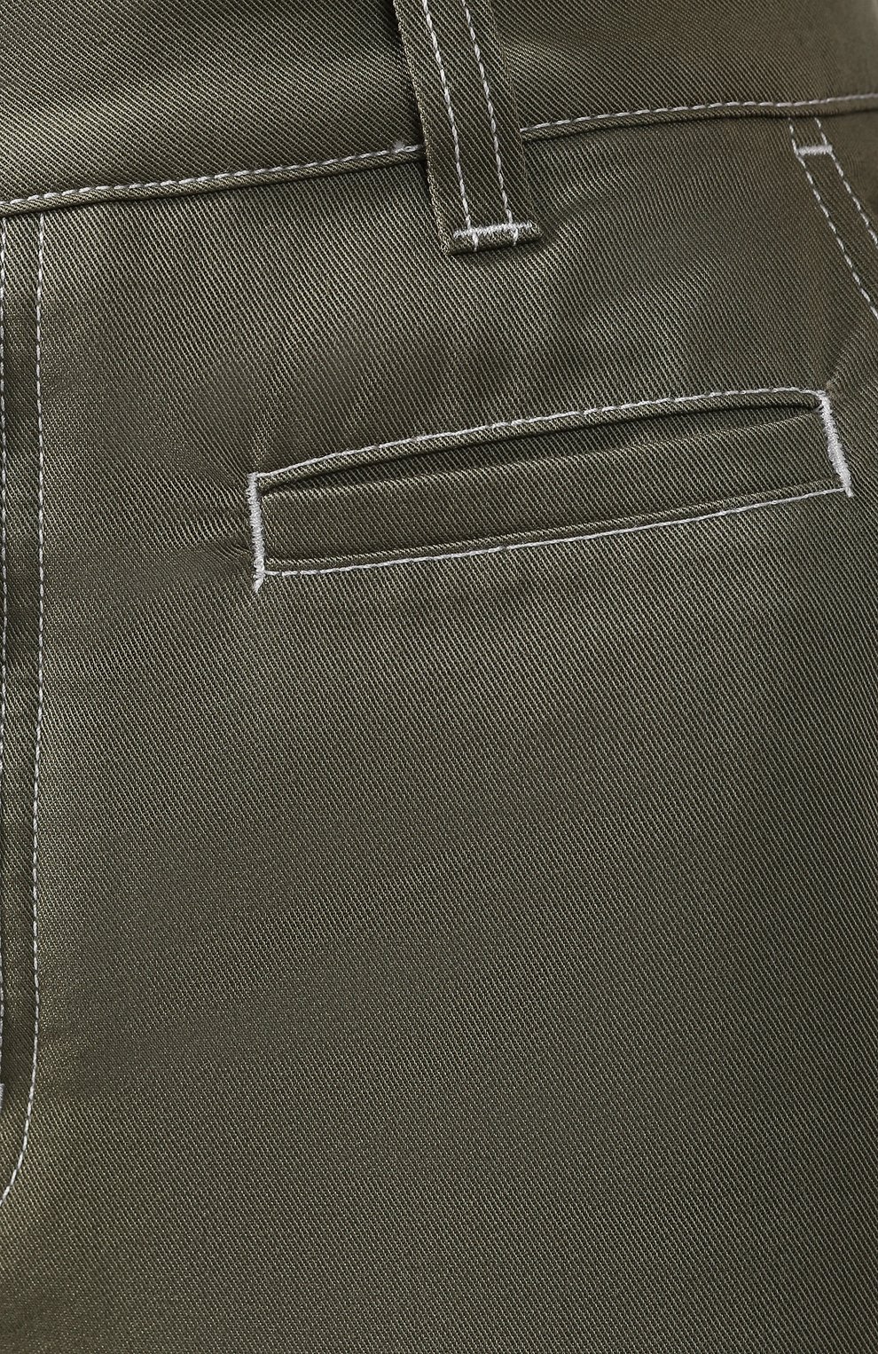 Хлопковые брюки LOEWE хаки цвета по цене 47000 руб., арт. S2192210IB, фото 5 Хлопковые брюки LOEWE, арт. S2192210IB, фото 5