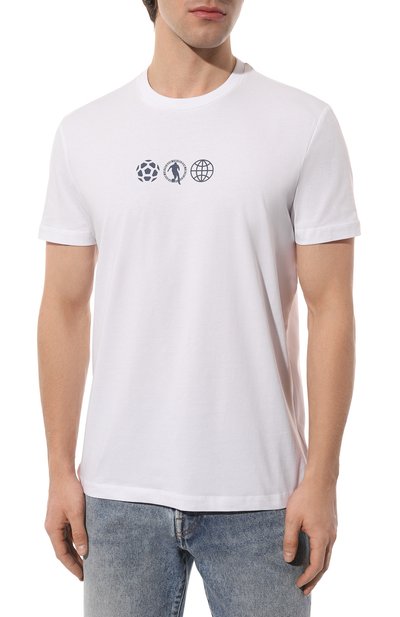 Хлопковая футболка DIRK BIKKEMBERGS белого цвета по цене 12300 руб., арт. C 4 101 2Z E 1811, фото 3 Хлопковая футболка DIRK BIKKEMBERGS, арт. C 4 101 2Z E 1811, фото 3