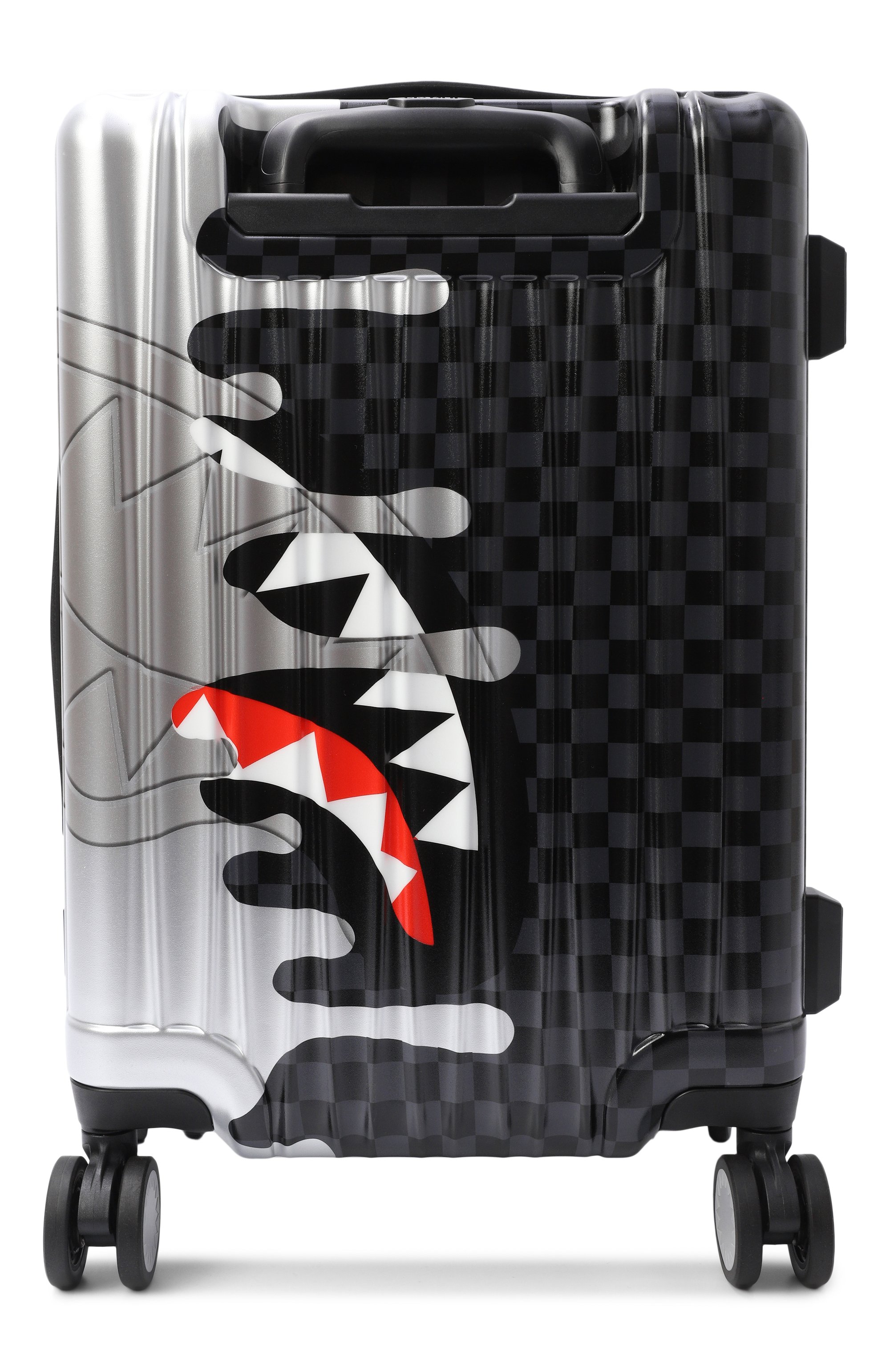 Чемодан chrome spectre SPRAYGROUND, арт. 910CL308NSZ/SILVER SIDE DRIP BLACK CHECK CARRY-0N, фото 6