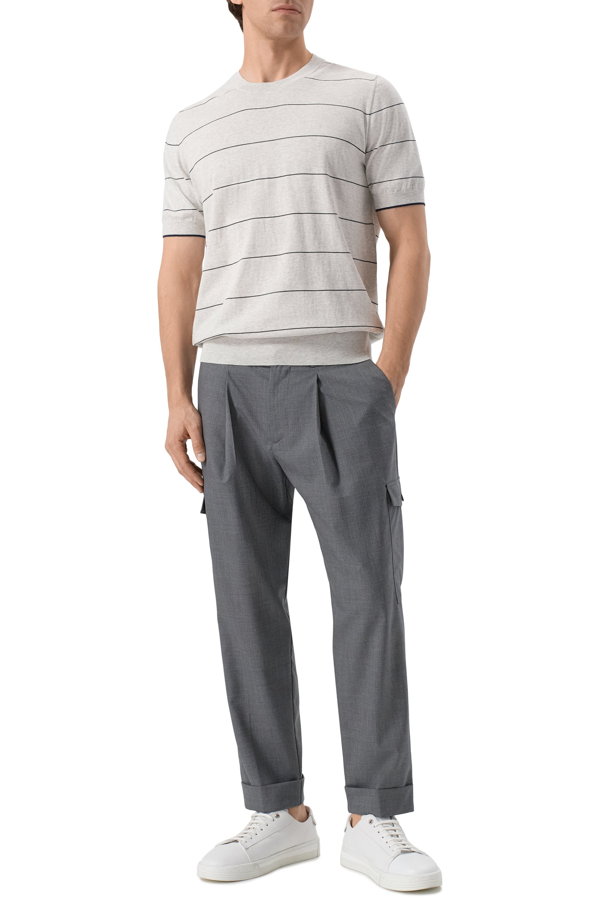 Хлопковый джемпер BRUNELLO CUCINELLI, арт. M29805300, фото 2