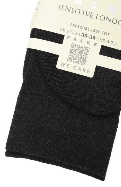 Хлопковые носки FALKE темно-серого цвета по цене 2410 руб., арт. 46472, фото 2 Хлопковые носки FALKE, арт. 46472, фото 2