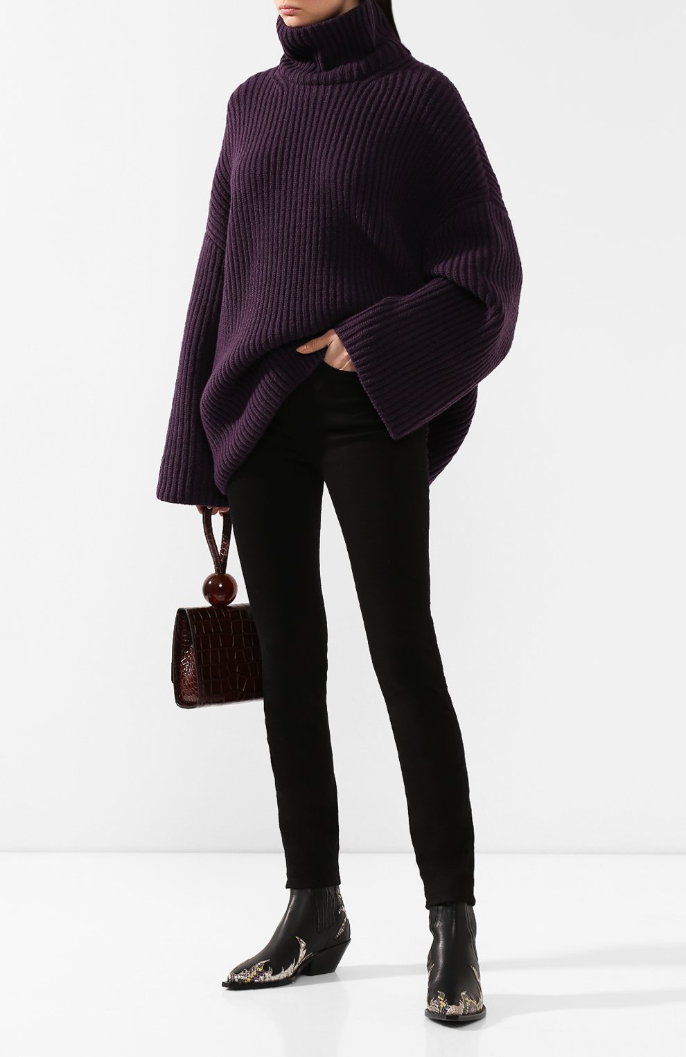Шерстяной свитер NANUSHKA, арт. RAW_AUBERGINE_S0FT W00L BLEND, фото 2