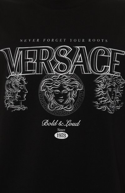 Хлопковая футболка VERSACE, арт. 1013302/1A11408, фото 5