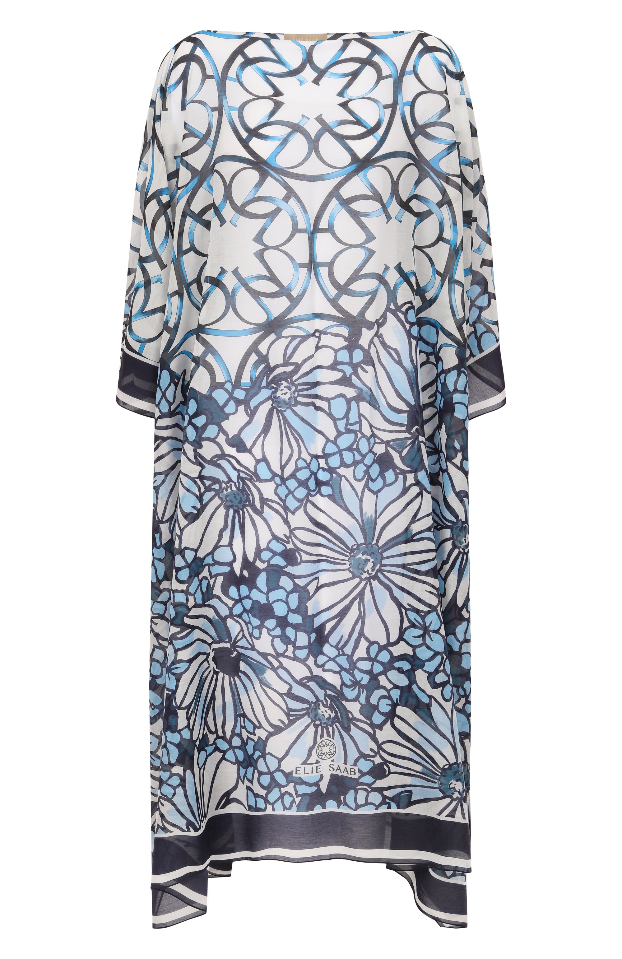 Туника из хлопка и шелка ELIE SAAB разноцветного цвета по цене 69950 руб., арт. SEKAFTST765, фото 1 Туника из хлопка и шелка ELIE SAAB, арт. SEKAFTST765, фото 1