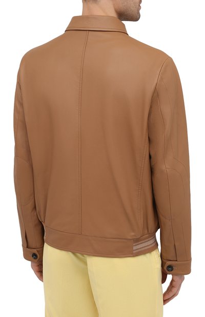 Кожаный бомбер KITON, арт. UW0898V07T83, фото 4