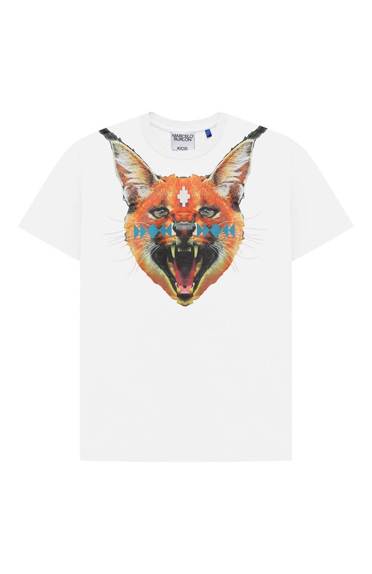 Детская хлопковая футболка MARCELO BURLON KIDS OF MILAN белого цвета, арт. CBAA002F21JER011 | Фото 1 (Материал внешний: Хлопок; Рукава: Короткие; Мальчики Кросс-КТ: Футболка-одежда; Материал сплава: Проставлено; Региональные ограничения белый список (Axapta Mercury): Не проставлено; Драгоценные камни: Проставлено; Ростовка одежда: 10 - 11 лет | 140 - 146см, 12 лет | 152 см, 6 лет | 116 см, 8 лет | 128 см)