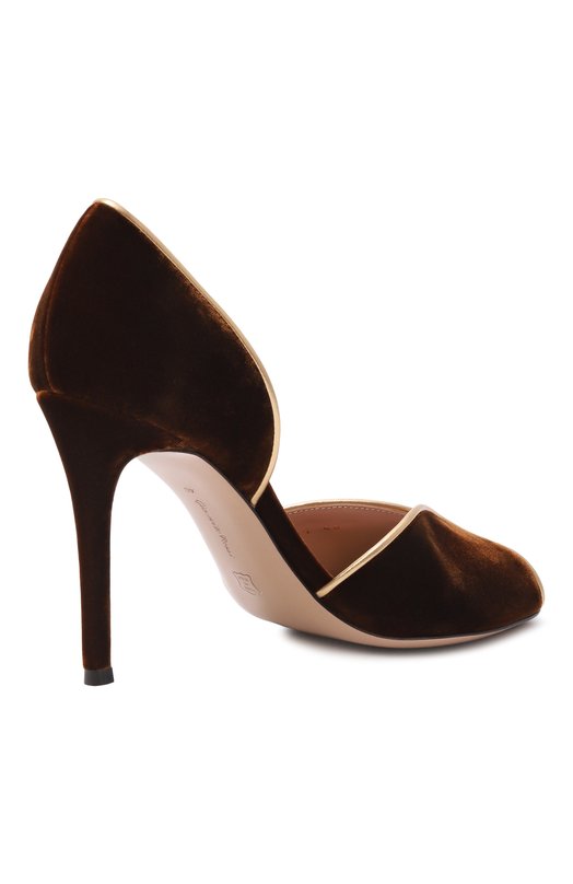 Бархатные туфли Ethel Gianvito Rossi G61751.95RIC.NK1MKBW Золотой  G61751.95RIC.NK1MKBW Фото 5