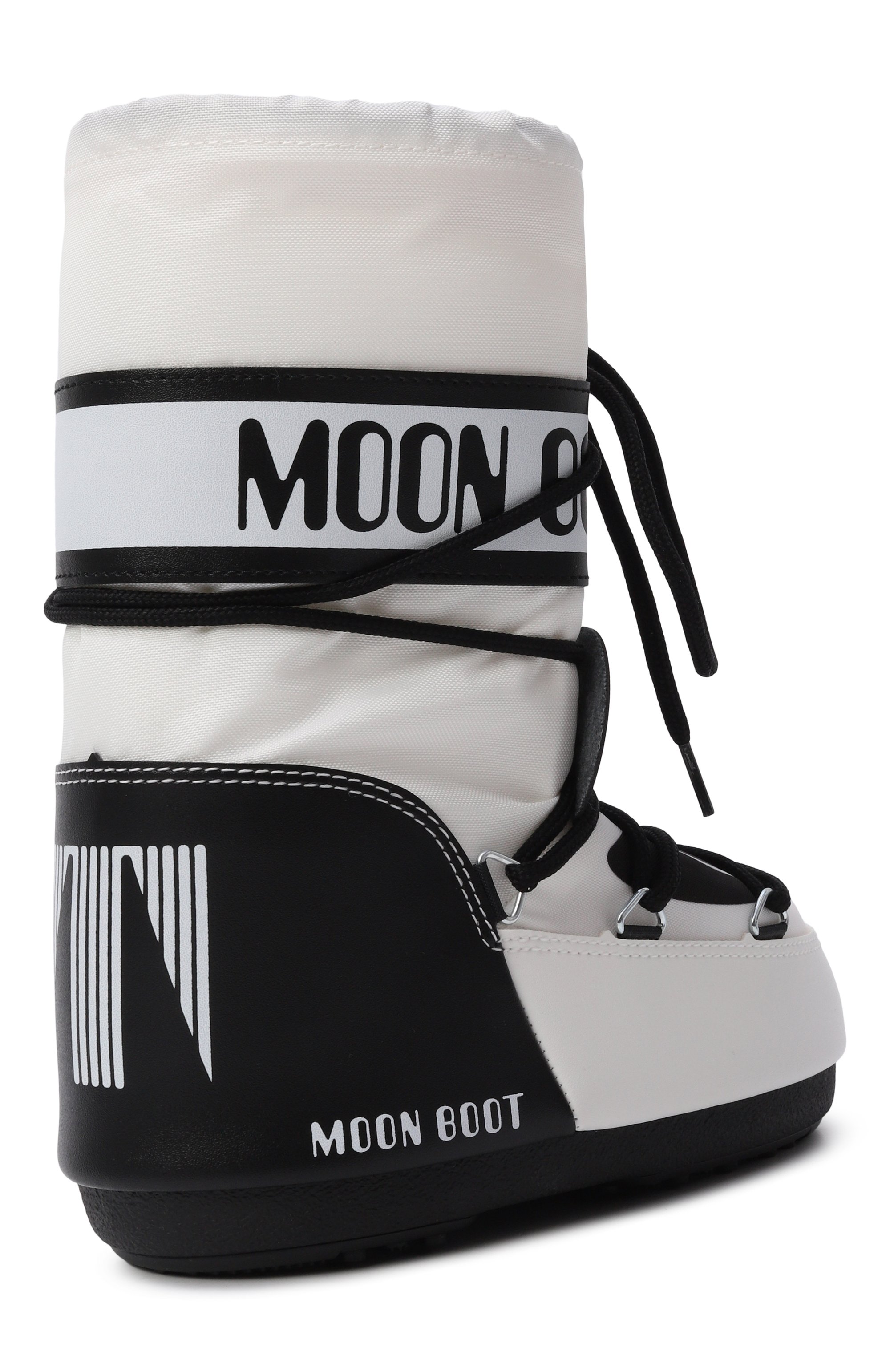 Утепленные сапоги MOON BOOT черно-белого цвета по цене 17550 руб., арт. 80D3400300, фото 3 Утепленные сапоги MOON BOOT, арт. 80D3400300, фото 3