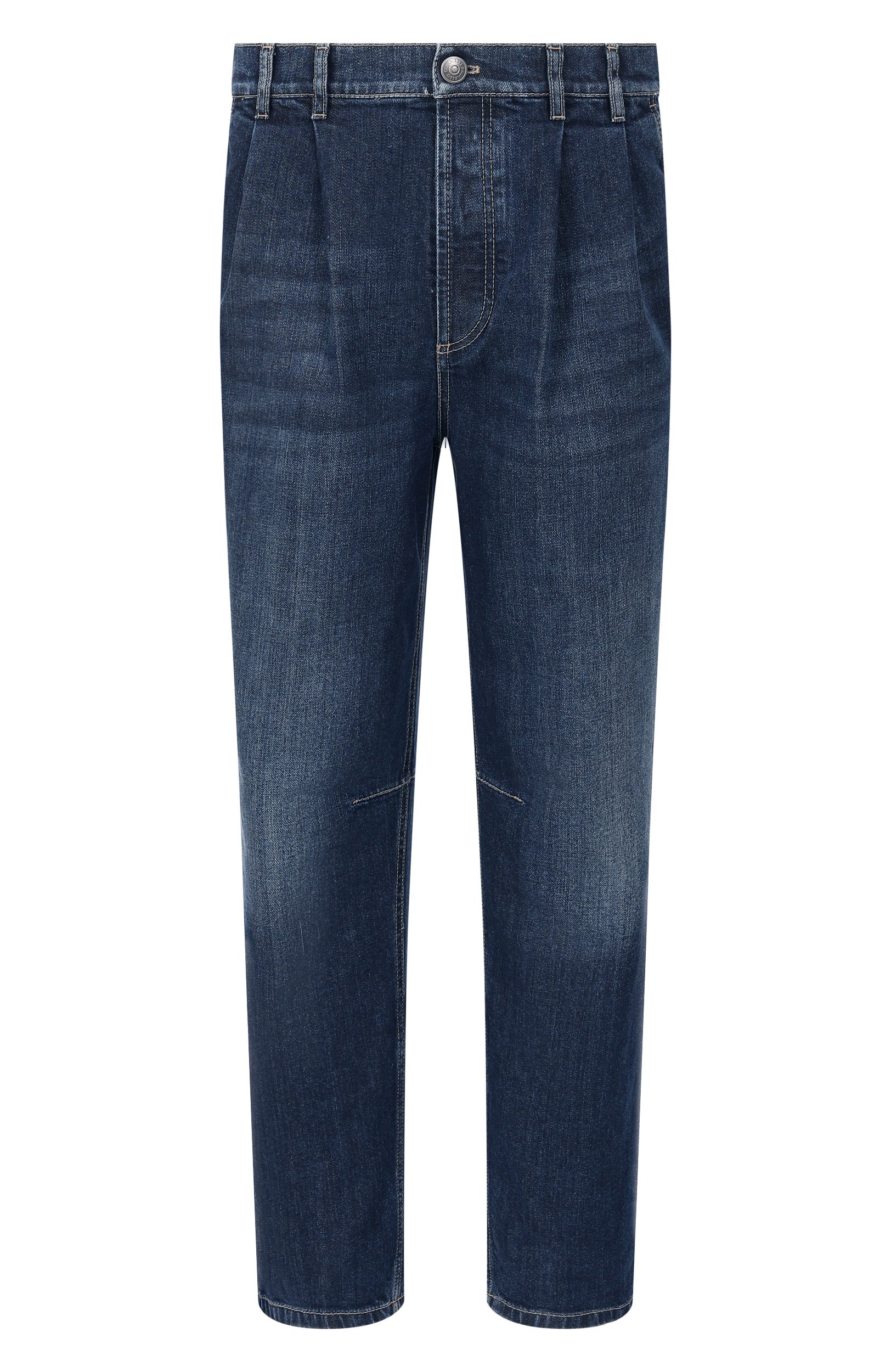 Джинсы iconic fit BRUNELLO CUCINELLI темно-синего цвета по цене 129500 руб., арт. M283PK2510, фото 1 Джинсы iconic fit BRUNELLO CUCINELLI, арт. M283PK2510, фото 1