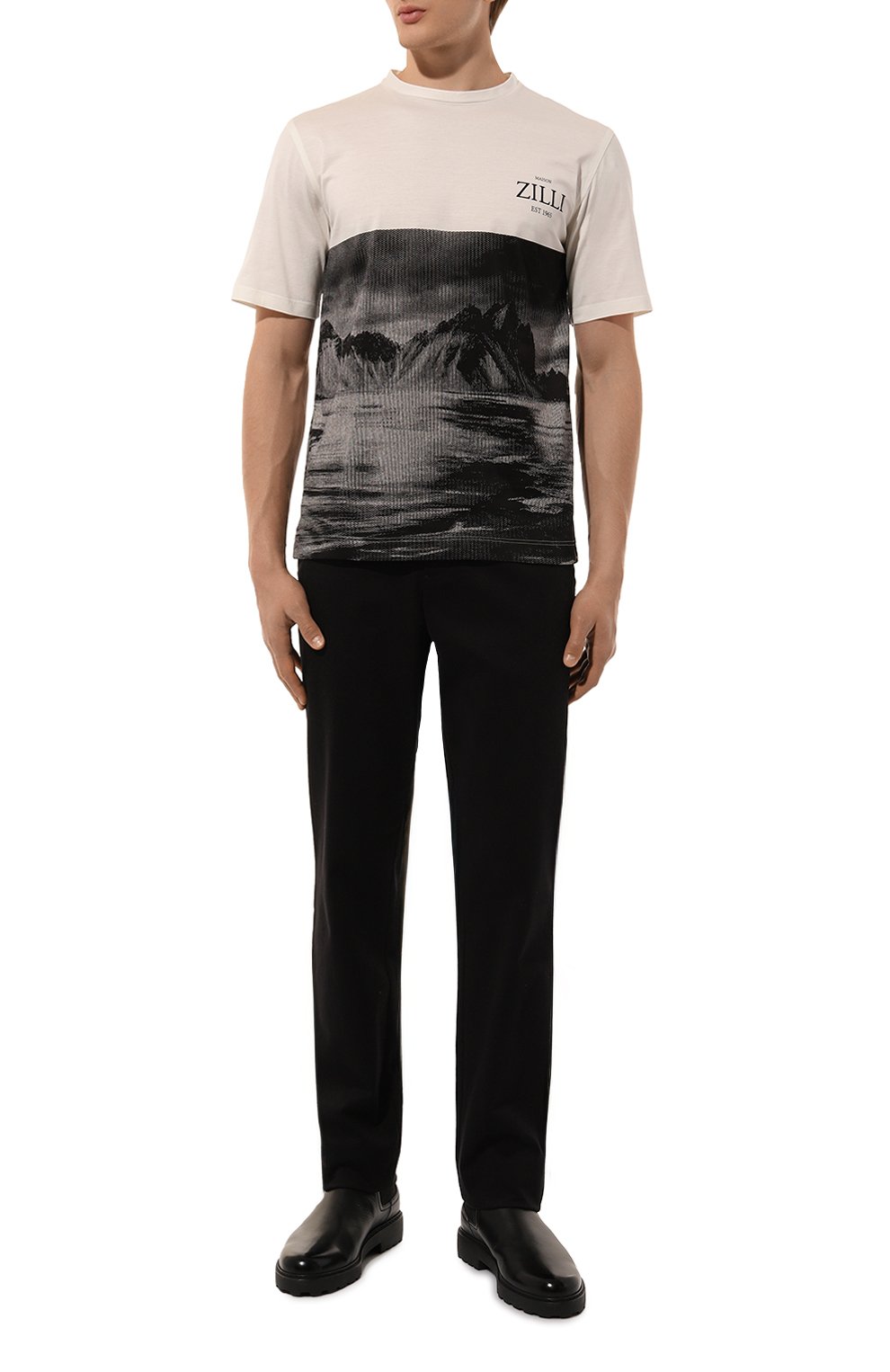 Хлопковая футболка ZILLI, арт. TSR03AM0100VLM008, фото 2
