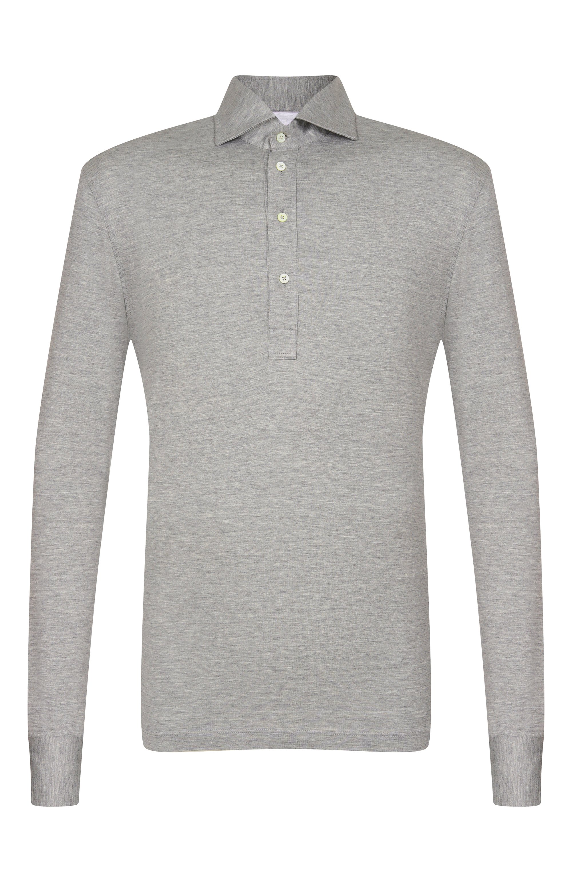 Поло из шелка и хлопка BRUNELLO CUCINELLI, арт. MH8363914, фото 1