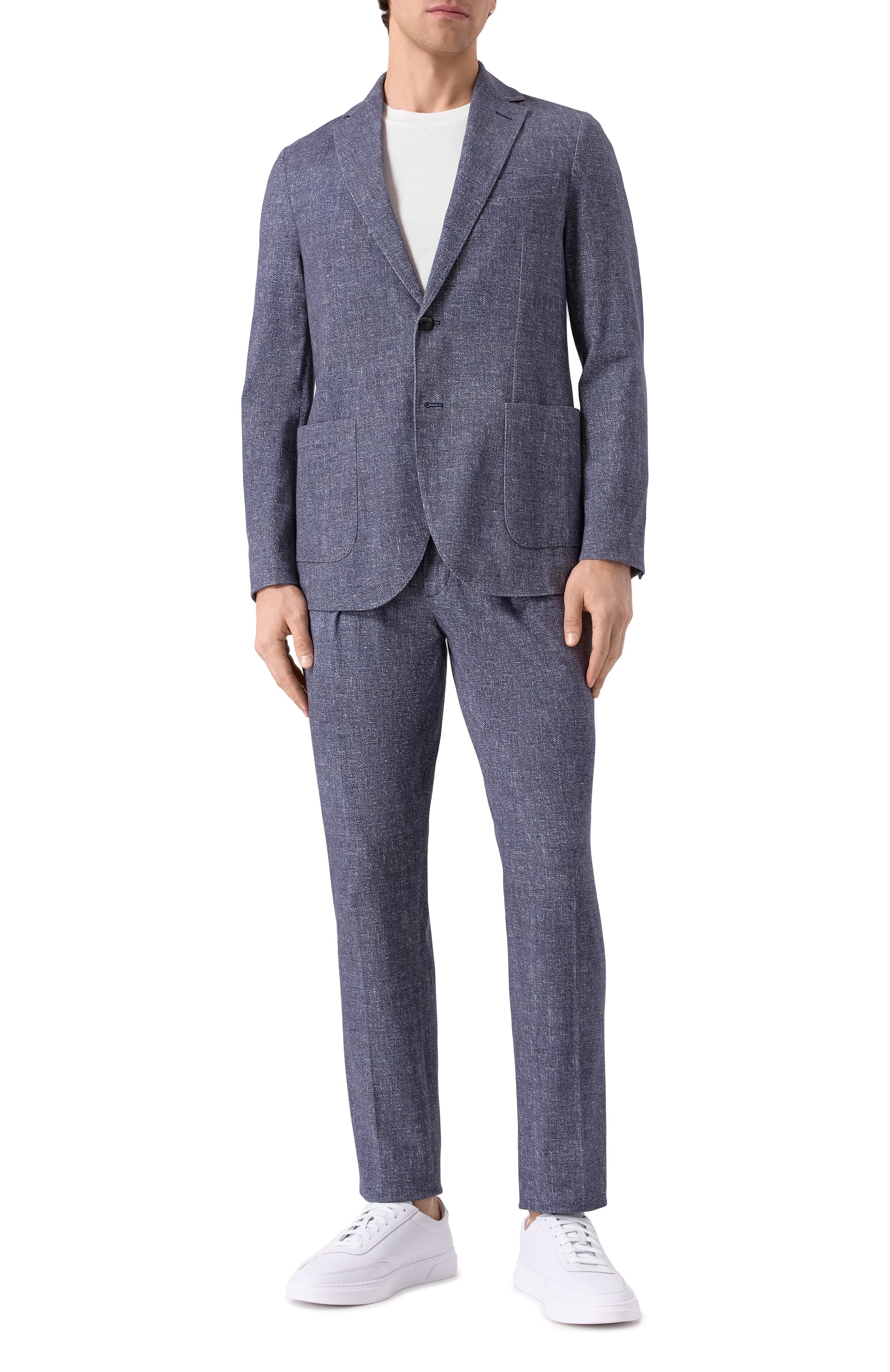 Хлопковый пиджак CIRCOLO 1901 синего цвета по цене 63400 руб., арт. CN4776, фото 3 Хлопковый пиджак CIRCOLO 1901, арт. CN4776, фото 3