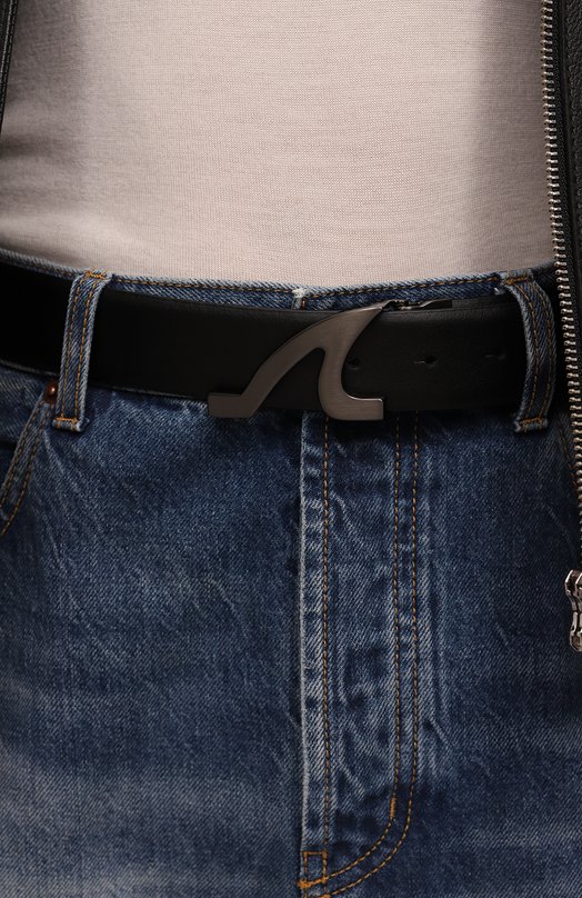 Кожаный ремень Paul&Shark 24416016 Чёрный  24416016 Фото 2