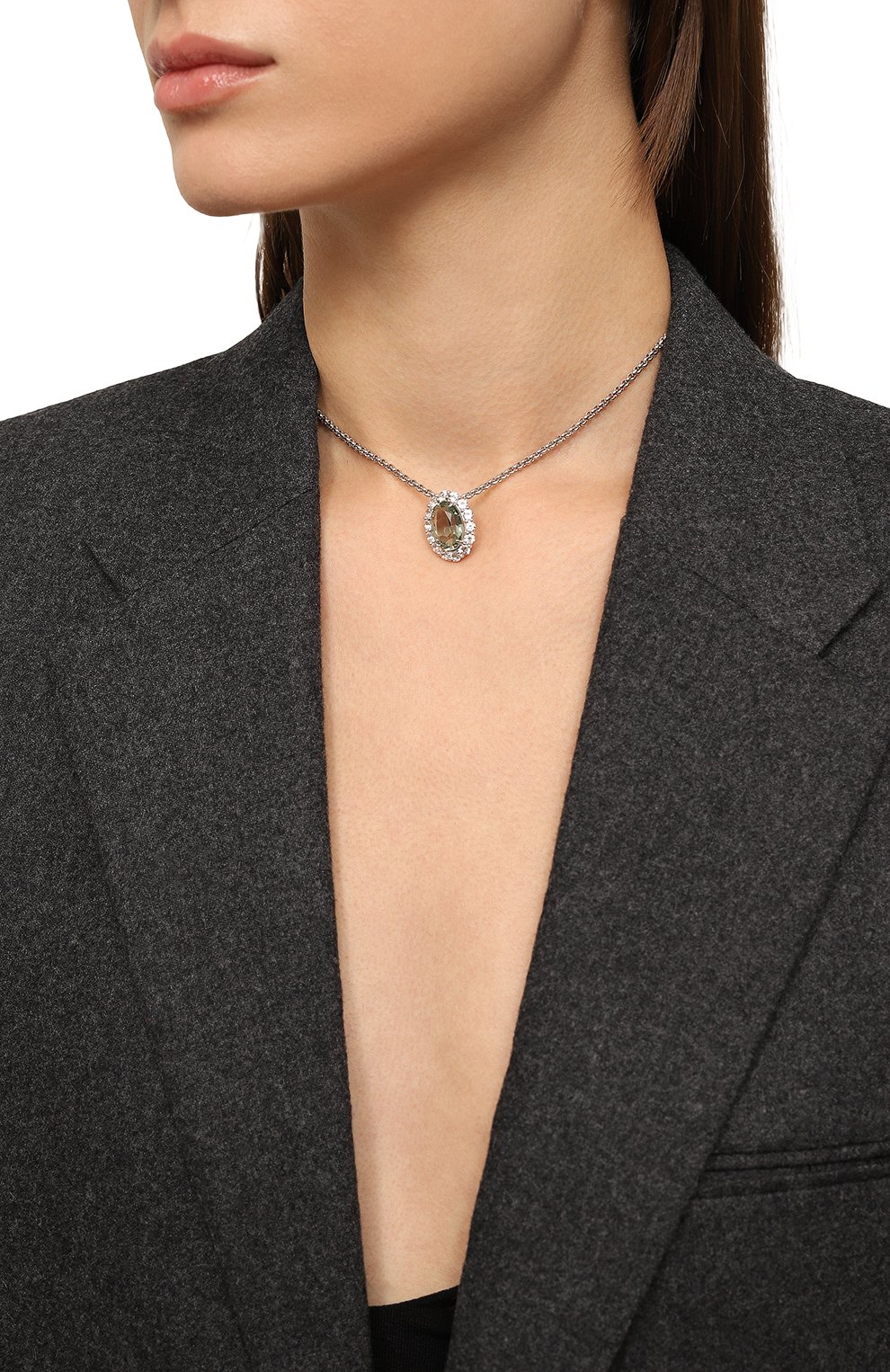 Цепочка с зелёным аметистом SECRETS JEWELRY, арт. ЦЗАОС00717, фото 2