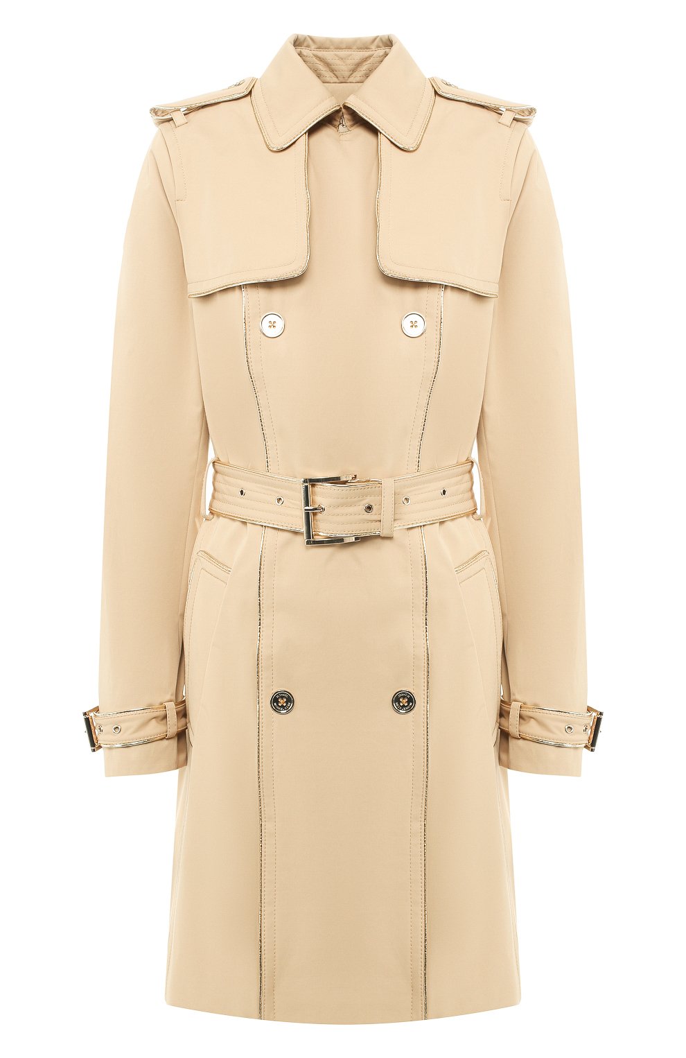 Тренч с поясом MICHAEL MICHAEL KORS бежевого цвета по цене 33050 руб., арт. MH82HXLX36, фото 1 Тренч с поясом MICHAEL MICHAEL KORS, арт. MH82HXLX36, фото 1